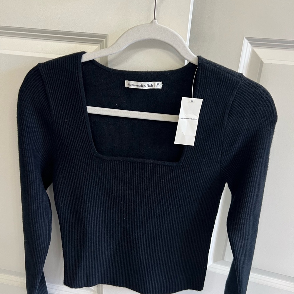 Abercrombie & Fitch Black Ribbed Women's Top